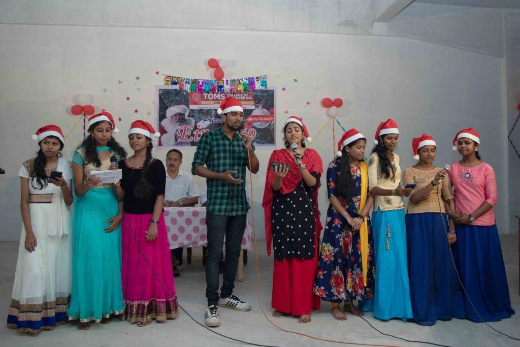 Christmas celebrations at Toms college classes